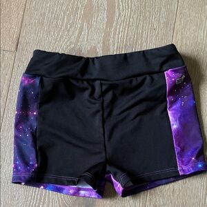 More Than Magic Black and Purple Kids Dance Shorts